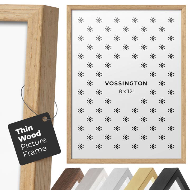 Vossington - Wholesale Picture Frame - 8x12" Thin Frame, Oak