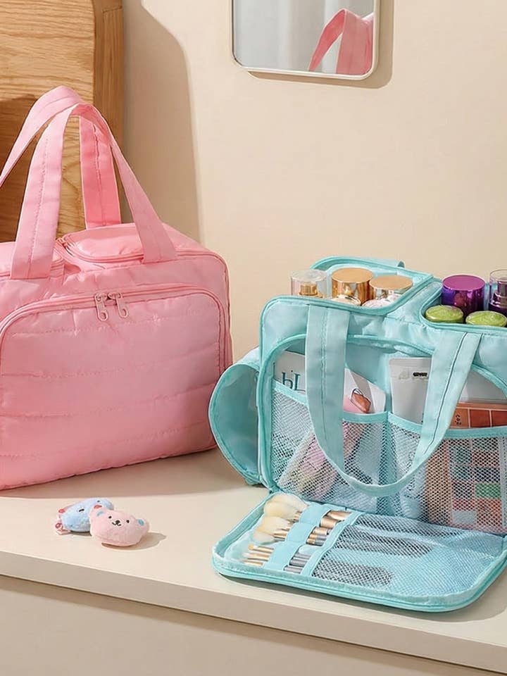 Multi-Compartment Makeup Travel Bag for wholesale by Lane & Lily