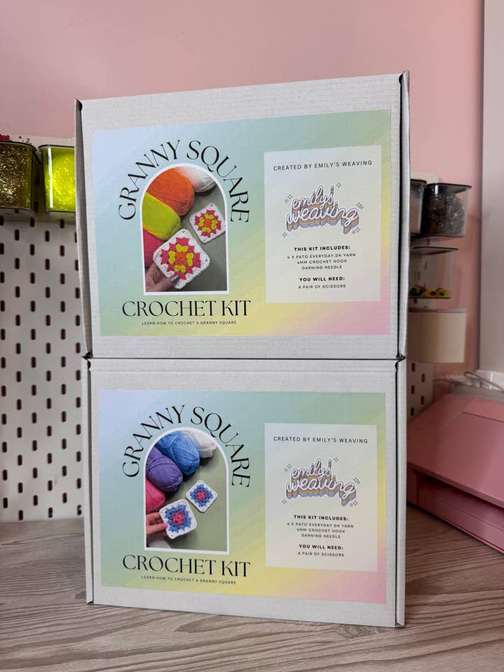 Kit de Artesanato DIY para Crochê com Quadrados Granny por atacado de Emily's Weaving