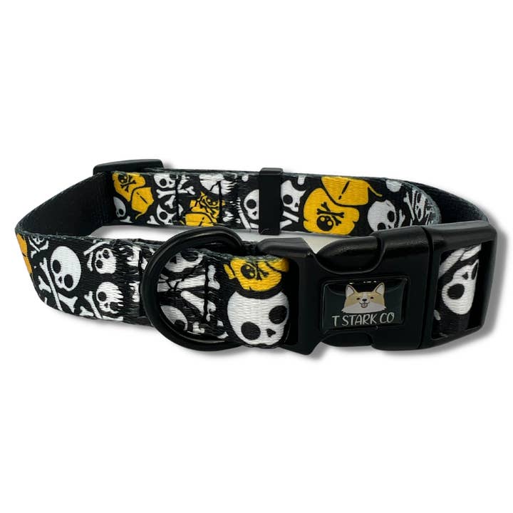 Skulls & Bones Dog Collar - Edgy & Trendy for wholesale by T Stark Co
