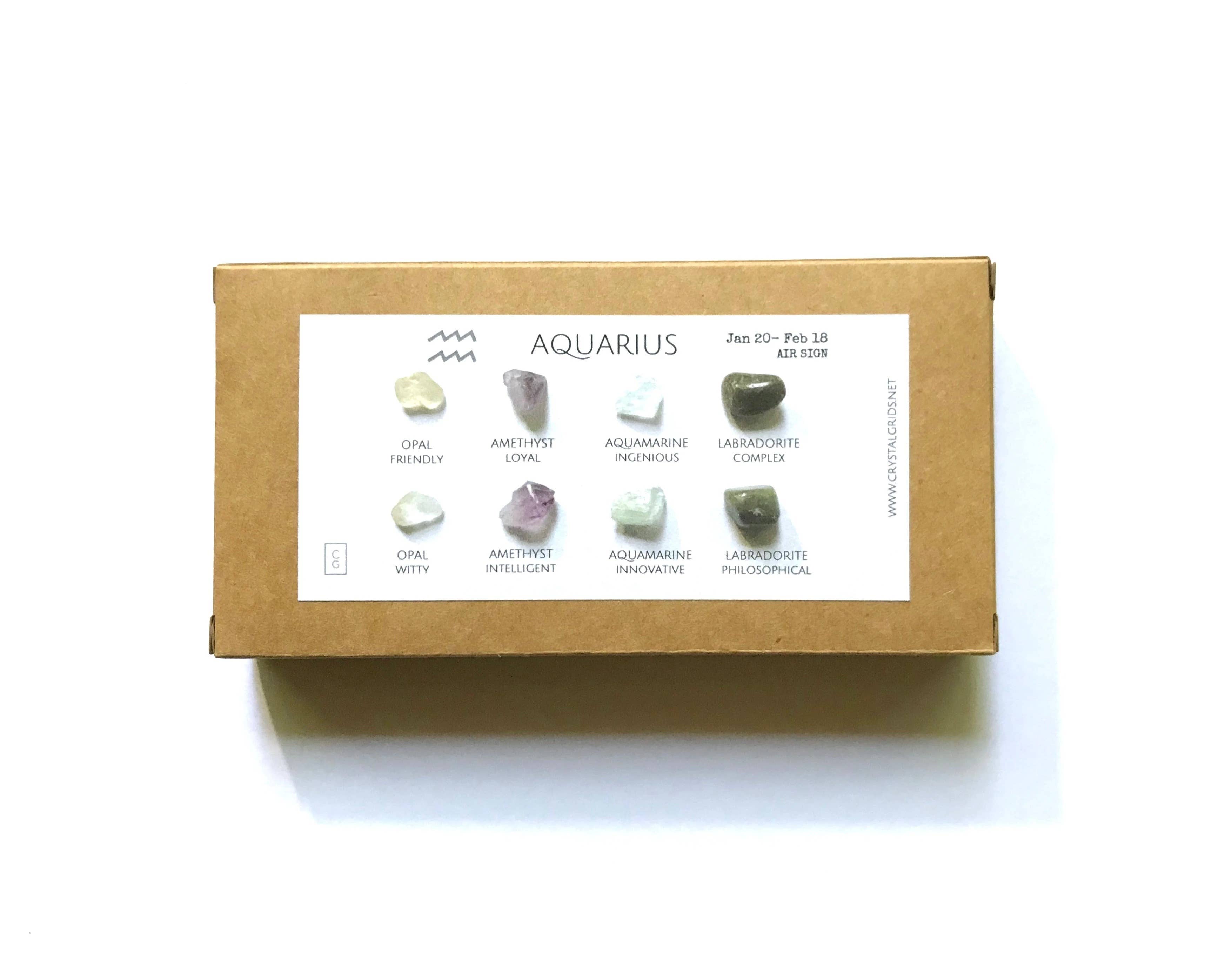 Crystal Grids - Vendita all'ingrosso Pietra/cristallo spirituale - Aquarius Zodiac - 20 gennaio-18 febbraio - set di kit di cristalli2
