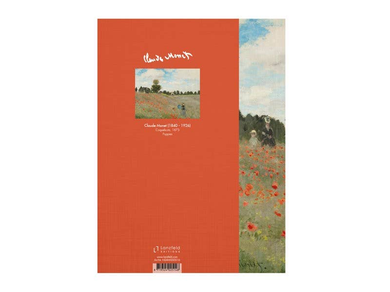 MUSEUM WEBSHOP - Wholesale Sketchbook/Sketchpad - Artist journal sketchbook, Monet, Field With Poppies1