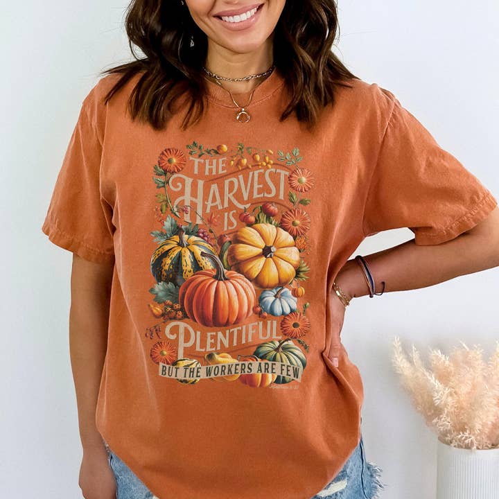 Fall pumpkin Comfort Colors Religious graphic t-shirt  for wholesale by ATTA TOOD LLC