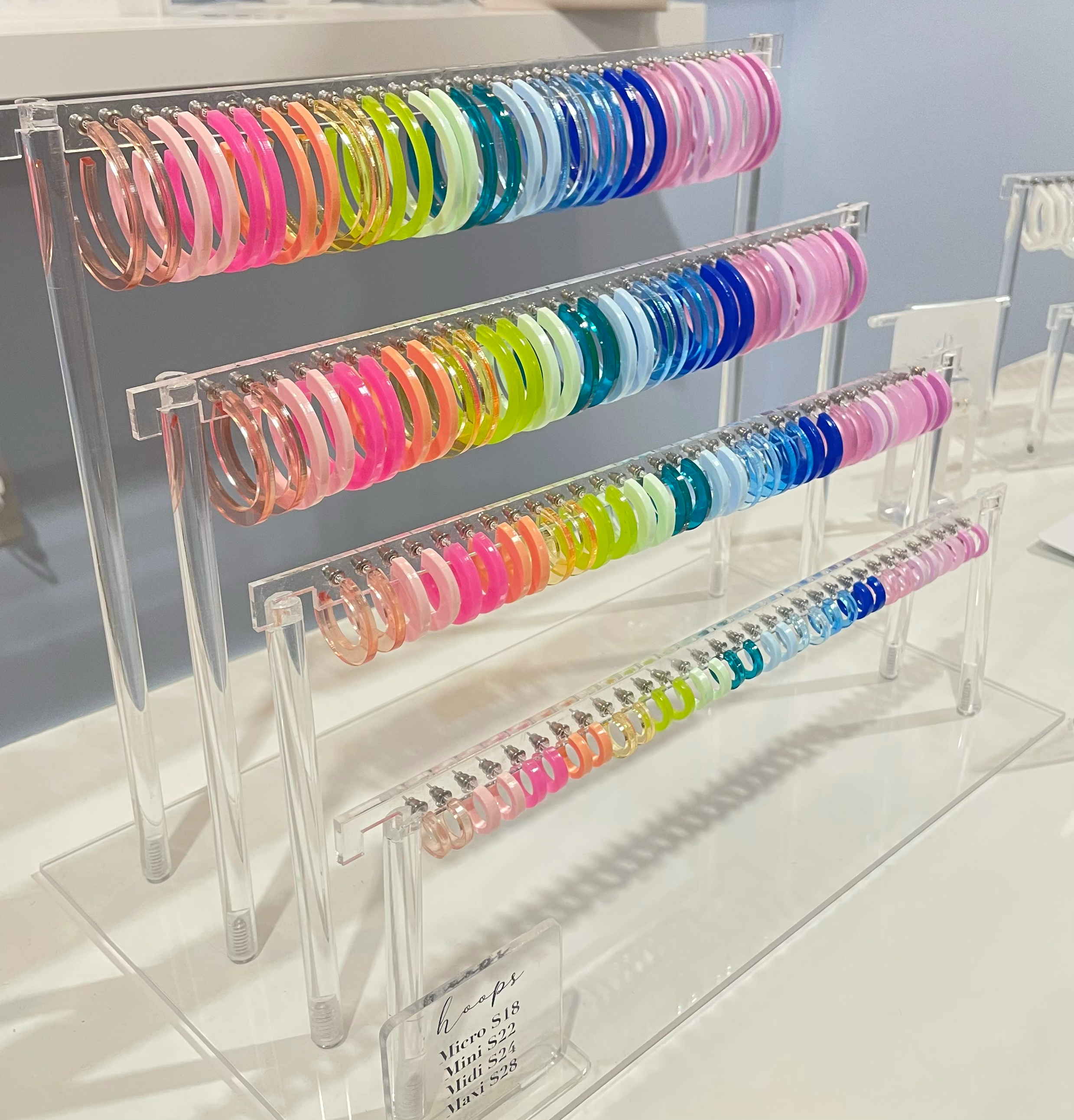 The Paper Dress – wholesale Hoop earrings – Colorful Lightweight Acrylic Hoop Earrings15