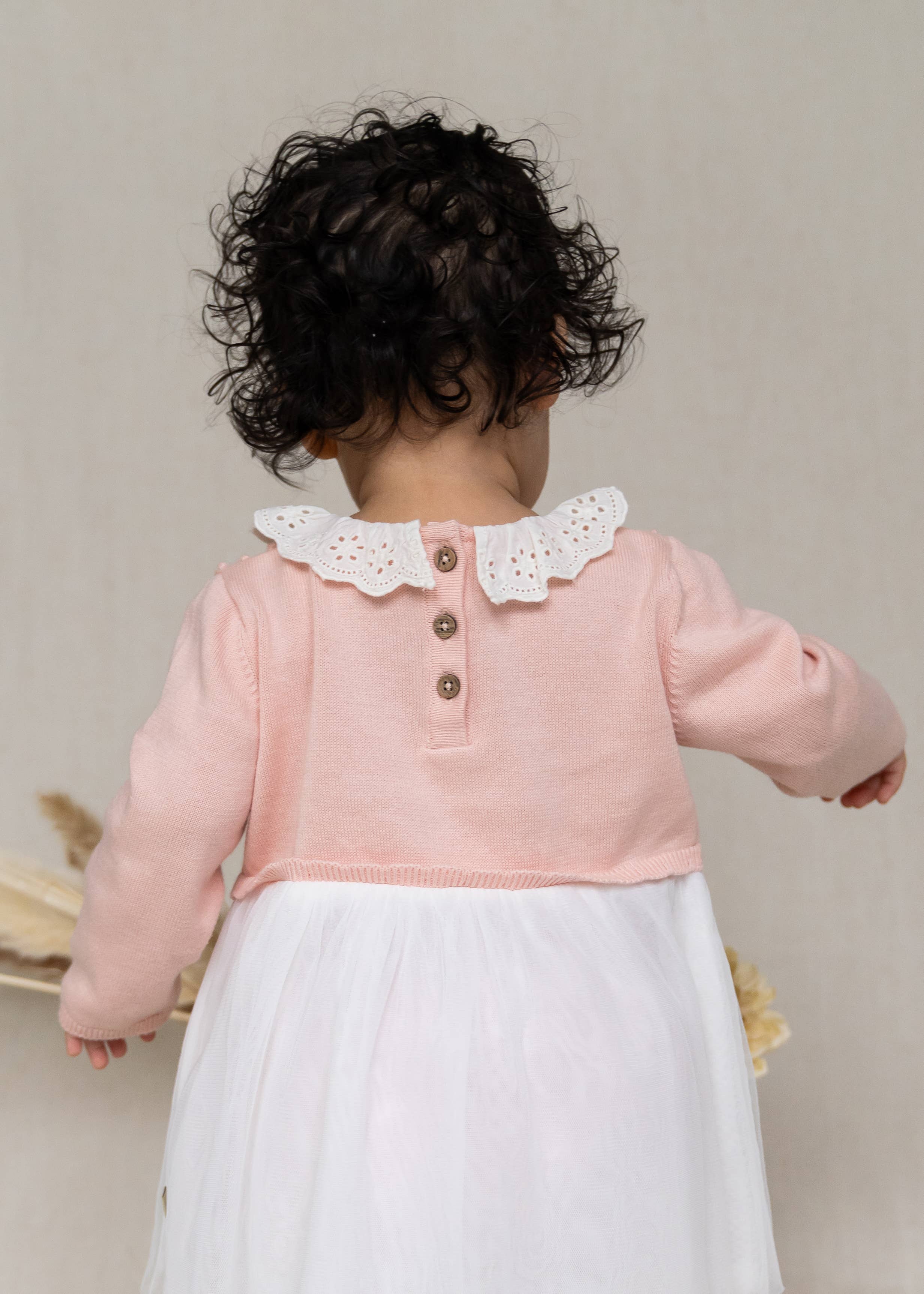 Viverano Organics - Wholesale Dress - Baby - Floral Embroidered Knit Tutu Dress (Organic Cotton)2