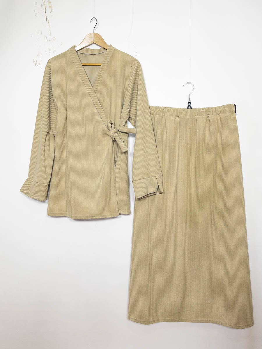 IDEAL OUTFIT - Wholesale Top & Pant Set (NOT Loungewear) - Women's - Ribbed set for winter 2385-ju-Ribbed1