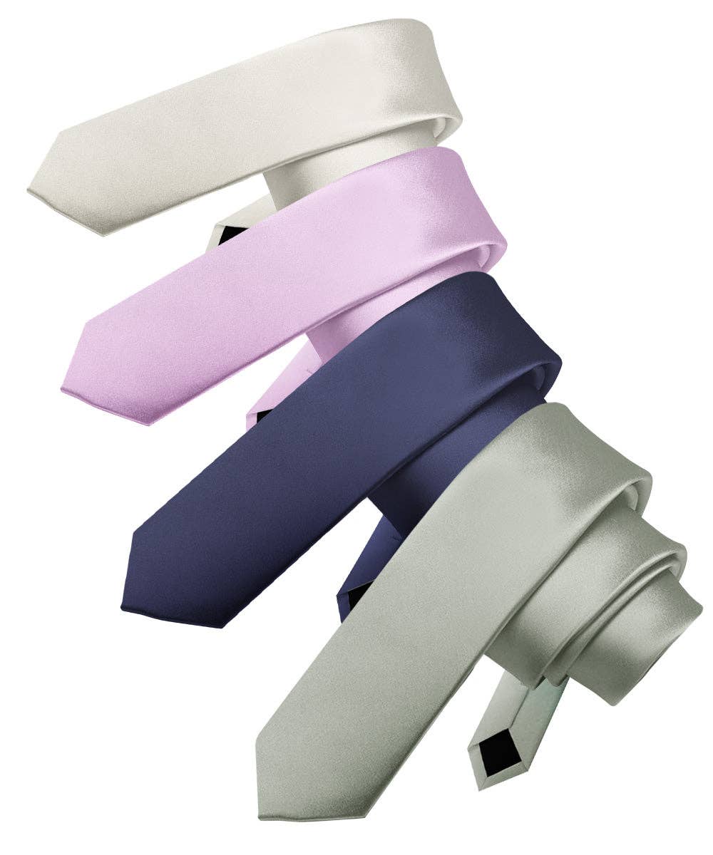 Dubal Brothers - Vente Cravate – homme - Cravate fine unie (4 paquets) par Vittorio Farina21