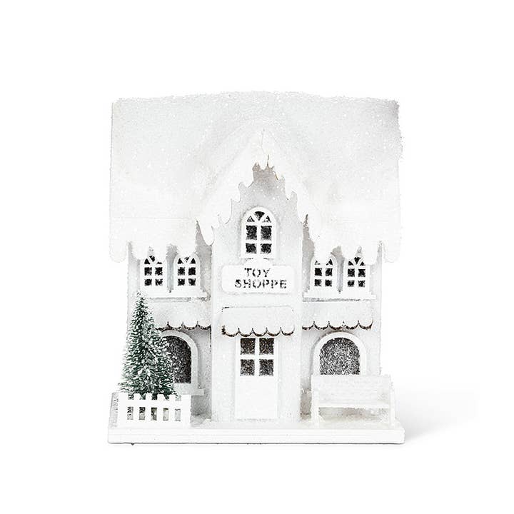 Abbott - Wholesale Christmas Decoration - Sm Snowy Toy Shop w/LED-3.5x5"W