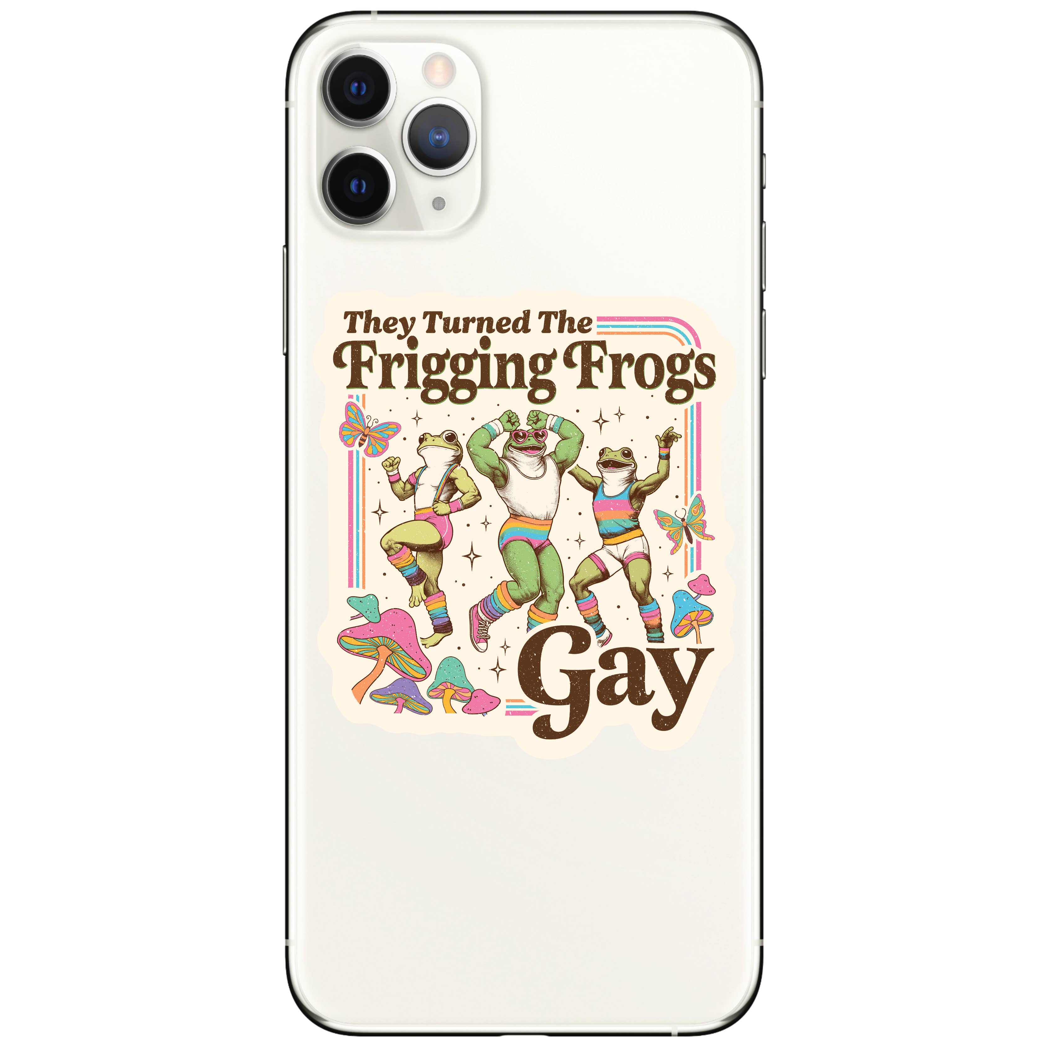 Juju and Moxie - Wholesale Sticker - Funny LGBTQ Frog Pride Humor Buff High Quality Vinyl Sticker4