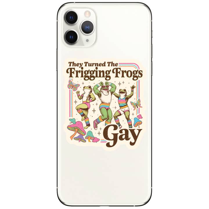 Juju and Moxie - Wholesale Sticker - Funny LGBTQ Frog Pride Humor Buff High Quality Vinyl Sticker4