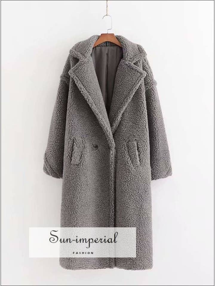 Sun Imperial – wholesale Päls/fuskpäls - Dam – Kvinnor Grön Vinter Fuskpäls Varm Maxi Overcoat Vintage5