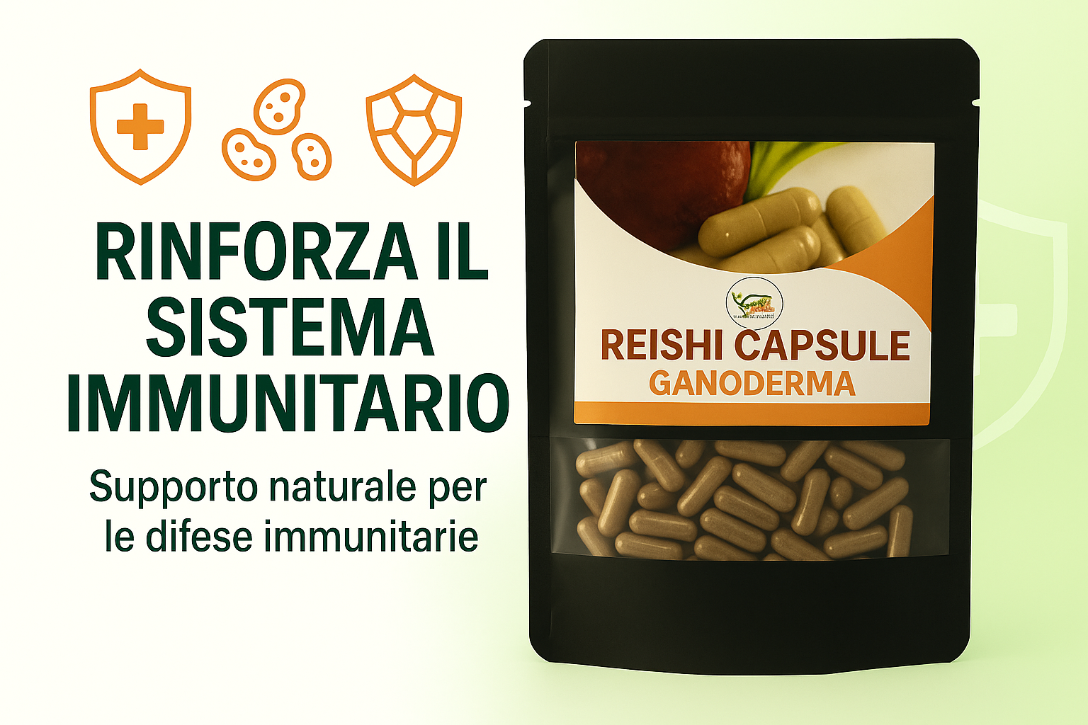 Cibobenessere - Wholesale Oral Supplement/Vitamin - Organic REISHI Mushrooms - Vegetable Capsules3