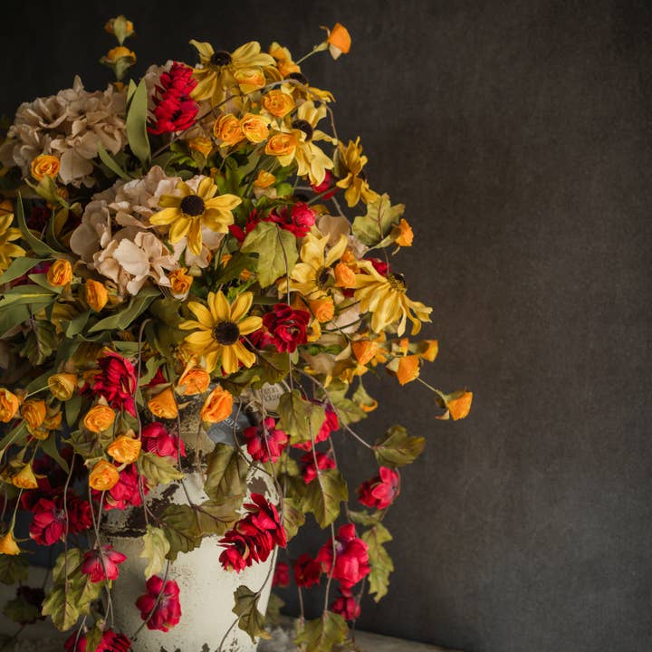 Ragon House – wholesale Artificial flowers – 22.5" ORANGE WILDFLOWER BUSH