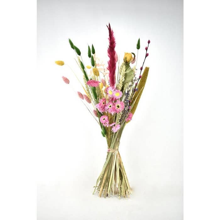 Dutch Flower Studio - Wholesale Dried/Pressed Flowers - Dried flower bouquet - Happy Color - 45 cm - Natural0