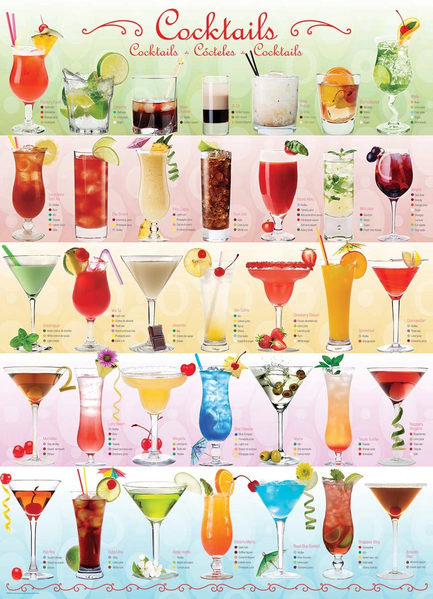 Eurographics Puzzles Europe - Wholesale Puzzle - Adult - Cocktails1