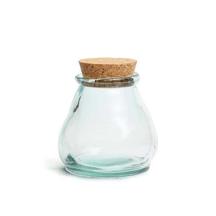 Bazar Bizar Living - Vente Pots - Le Pot en Verre Belly - Bleu - M