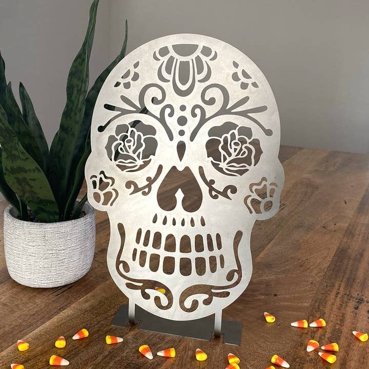 Sugar Skulls - 5 styles - Sugar Skull Decorations for Day of the Dead for wholesale by Rusted Orange Craftworks Co.