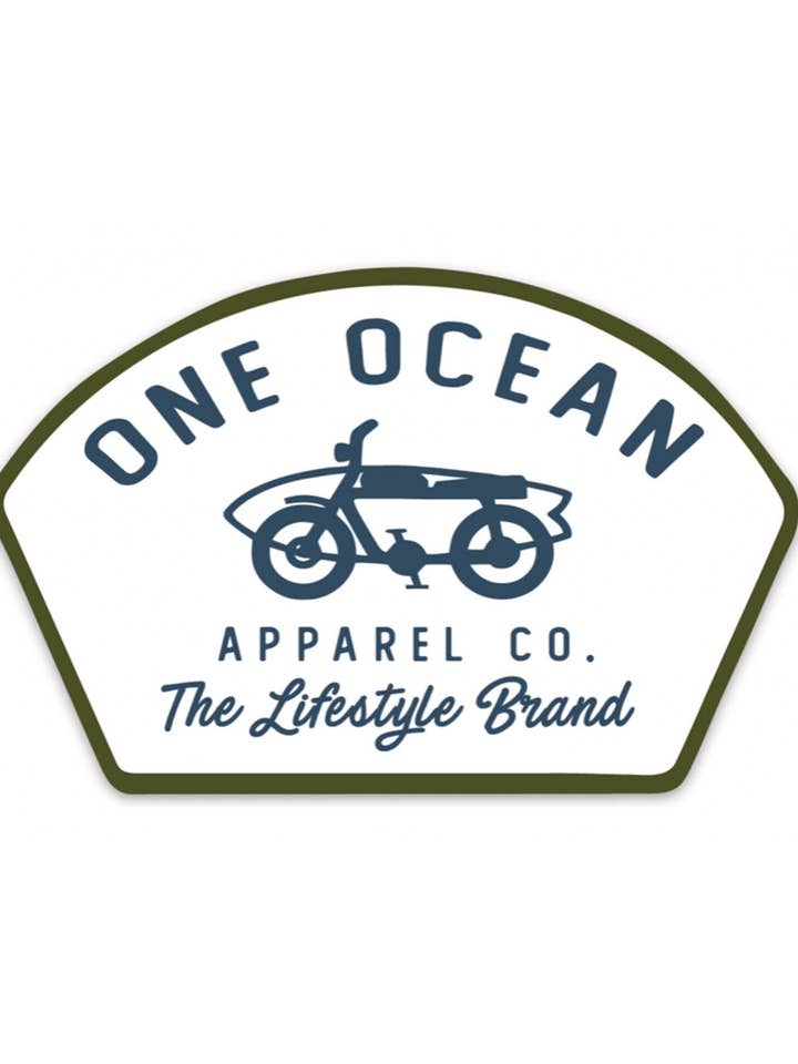 One Ocean Apparel Co. Sticker voor fietsen en borden voor wholesale door One Ocean Apparel
