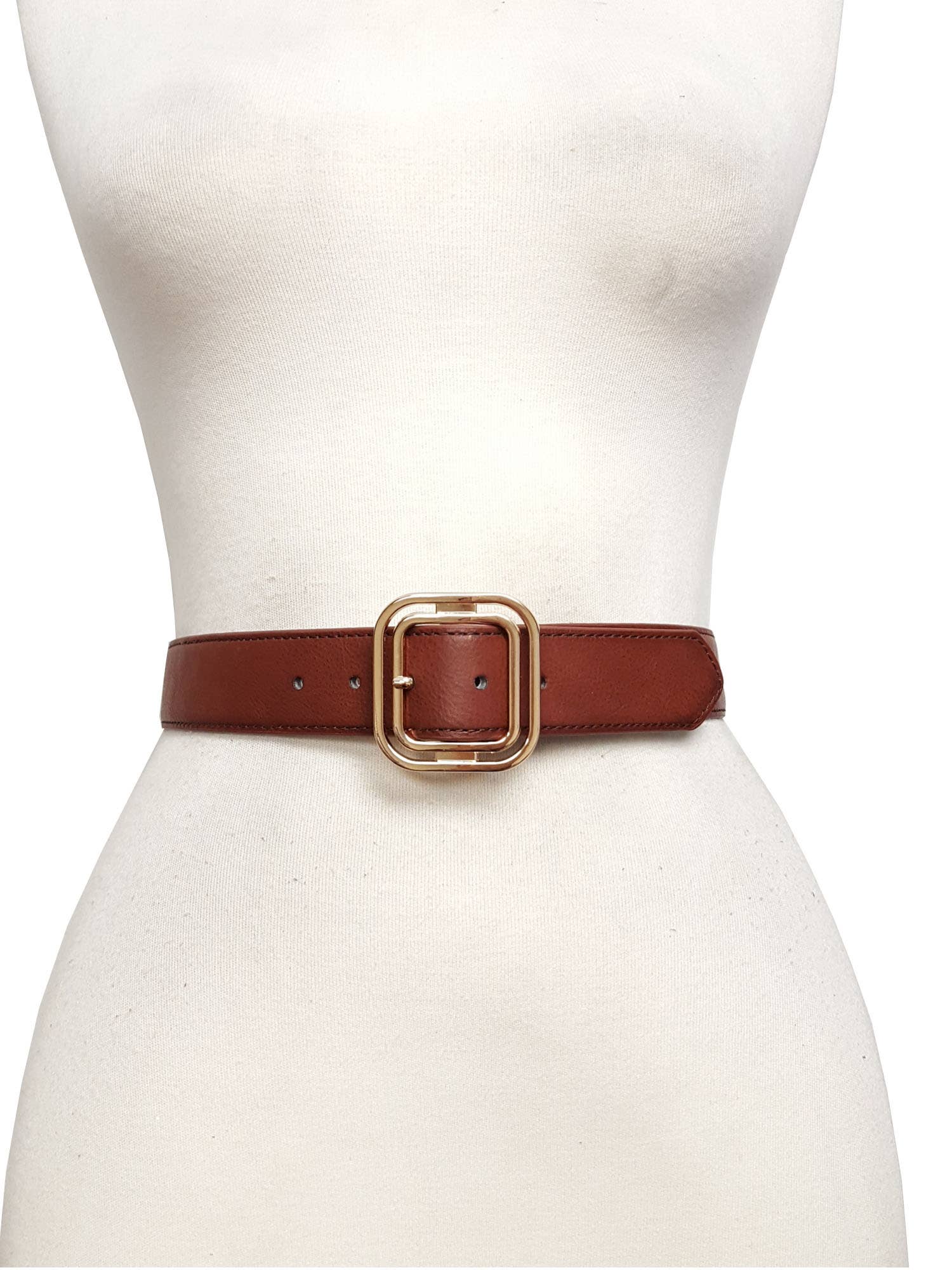 Axesoria West – wholesale Belt – Women's – Casual Gold Square Buckle Belt 2