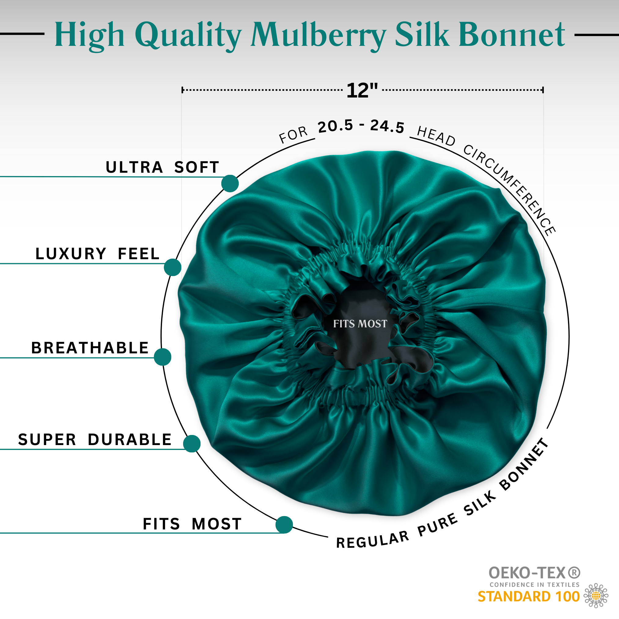 Nochka - Wholesale Sleep Cap / Bonnet - Women's - 100% Pure Mulberry Silk Bonnet – Reversible & Durable2
