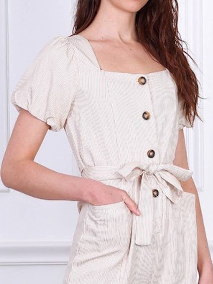 Daphnea – Engroshandel Jumpsuit - Dame – 30930 STRIBET BUKSEDRAGT