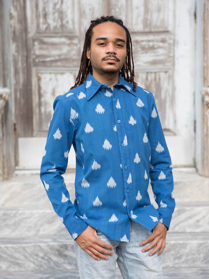 Noah - Camisa abotonada para hombre de algodón orgánico para venta al por mayor de Passion Lilie