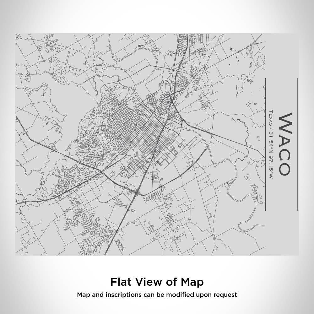 JACE.design - Wholesale Water Bottle - Waco TX Map Bottle with Bamboo Top1