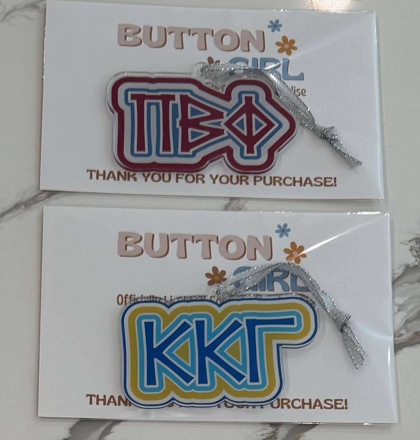 Buttongirl99 - Wholesale Ornament - Sorority acryl kerstornament - 19 opties6