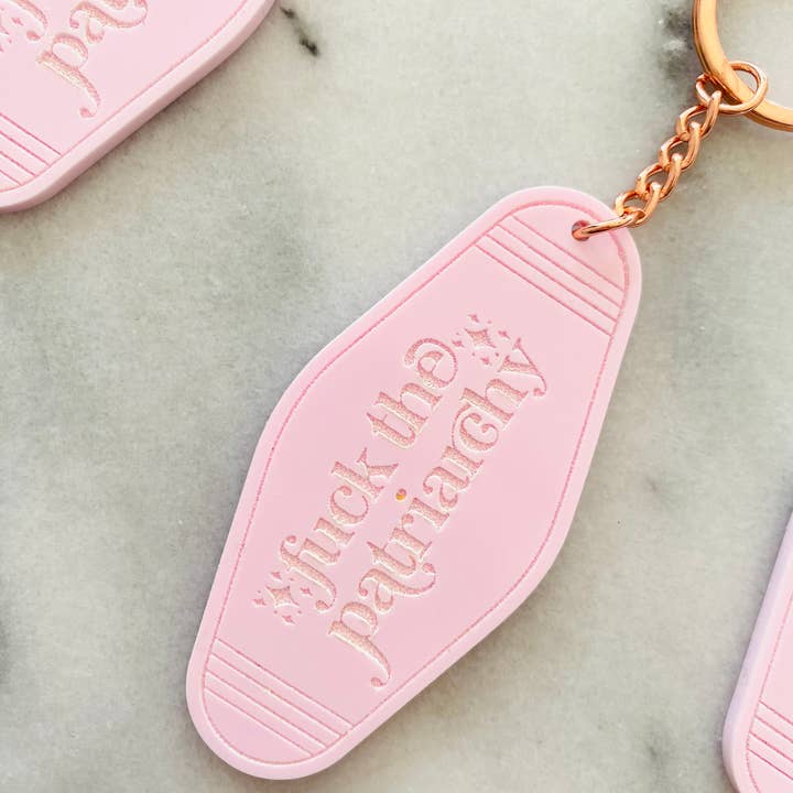 Luxe designs - Wholesale Keychain - Women's - Fuck the Patriarchy Motel Keychain1