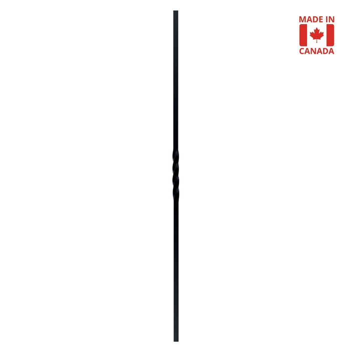 Balustre à torsion unique, tige carrée pleine 1/2" pour la vente par Mister Baluster