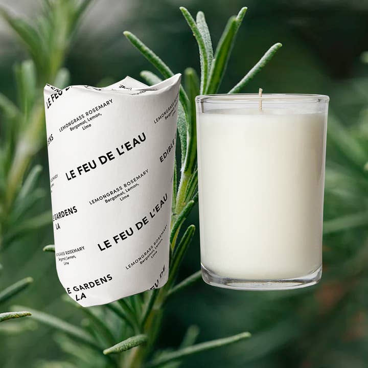 Le Feu De L'eau - Wholesale Jar/filled candle - Lemon Grass Rosemary - 8 oz1