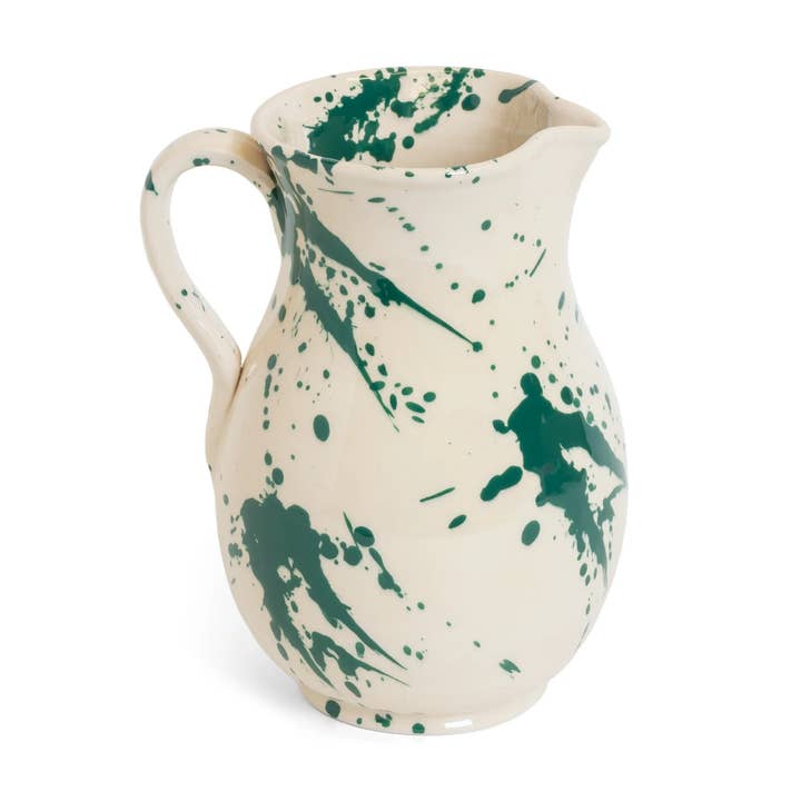 Jug Green Splatter for wholesale by ABS Pottery