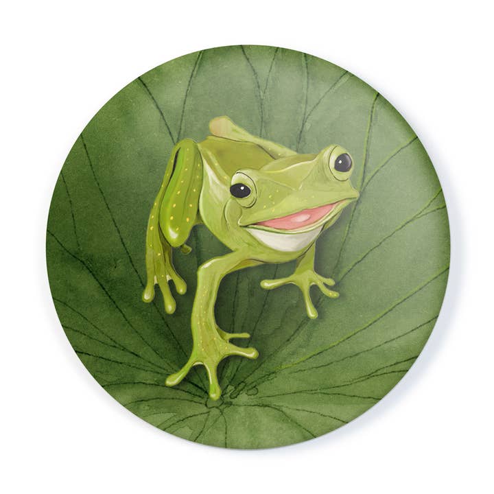 Tree Frog - Taschenspiegel mit Wollfilzbeutel für den Großhandel von Felix Doolittle