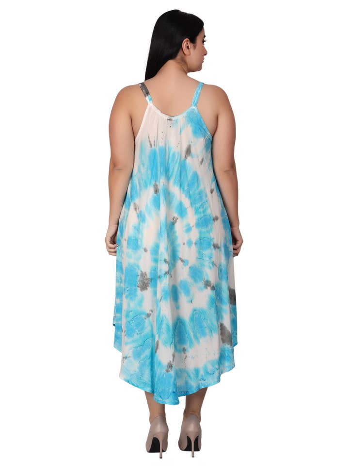 Colori assortiti. Abito tie dye con spalline sottili 482174 in vendita all'ingrosso su Faire2