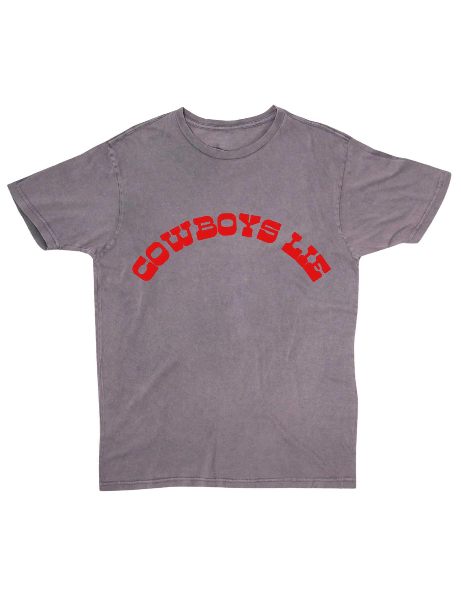 Ward Whimsey - Wholesale Screen Printed T-Shirt - Unisex - 1-800-CowboysLie - Vintage Wash1