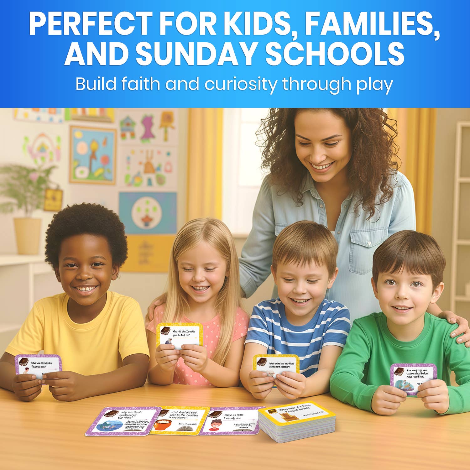 QUOKKA - Wholesale Card Game - Bible Trivia Game - 300 Engaging Questions for Kids & Families3