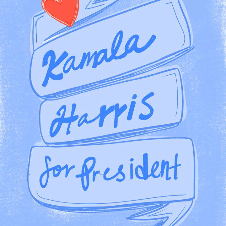 Kamala Harris for President postcard for wholesale by ETHOS ANEW