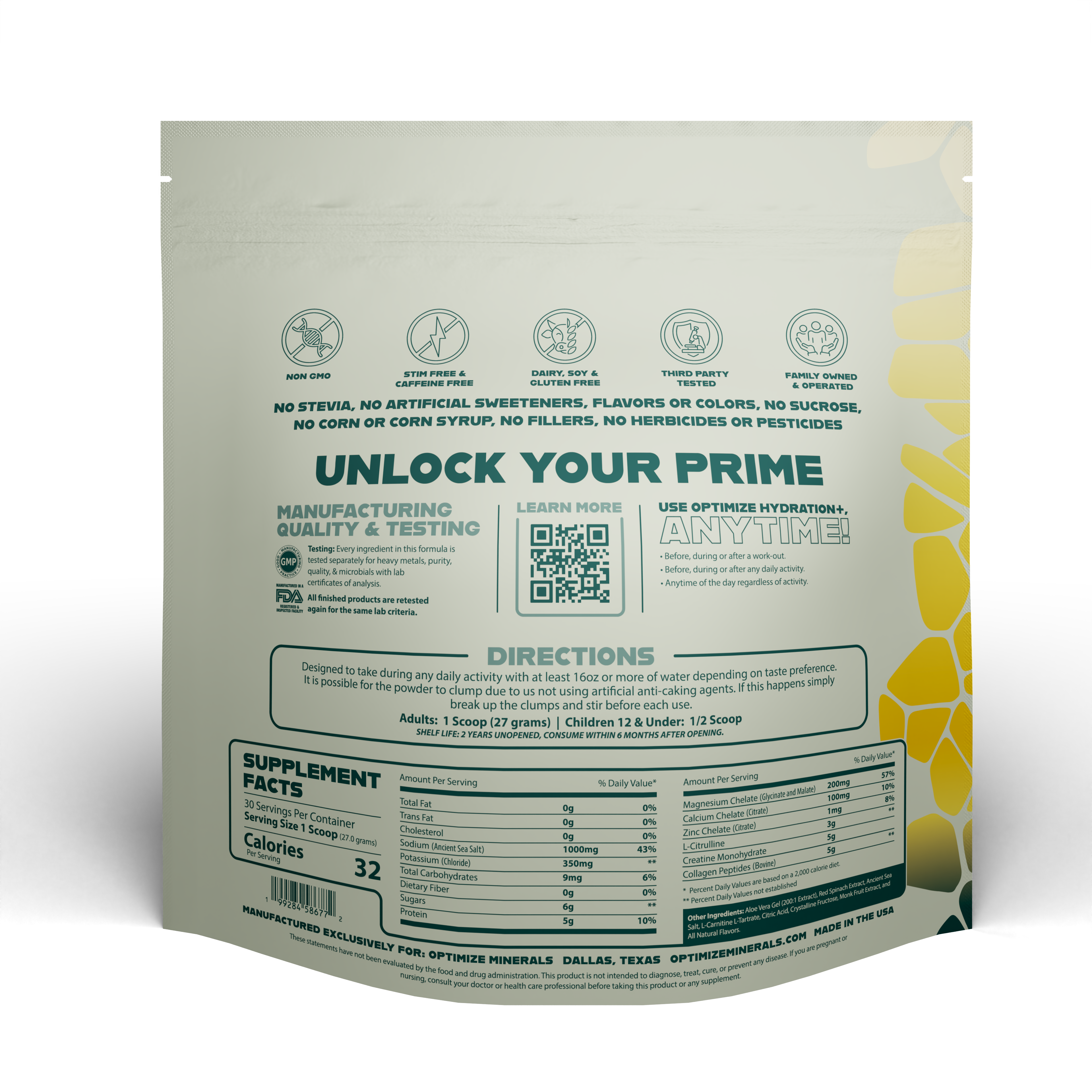 Optimize Minerals – wholesale Powdered health drink – Optimize Hydration + 2