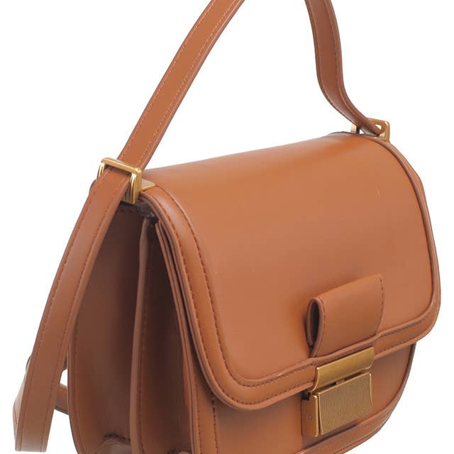 Bessie London – wholesale Crossbody bag – Women's – GOLD CLASP FLAP CORSSBODY BAG12