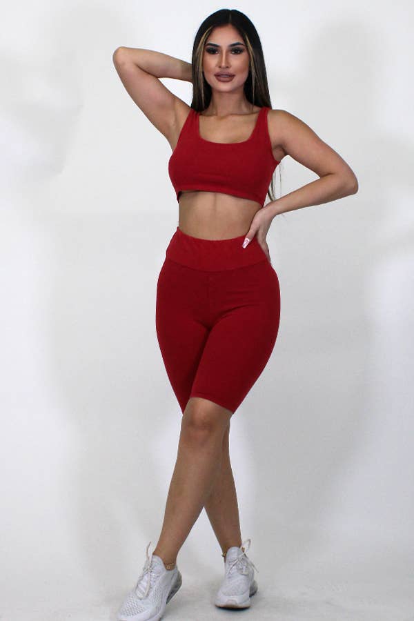 Junie – Großhandel Loungewear-Set – Damen – Mineralgewaschenes Tanktop und Biker Short Set22