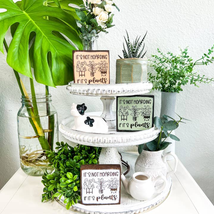 Mini-plaque en bois | Décoration pour amoureux des plantes | Décoration de ferme - Hoard pour la vente par Ruaille Buaille Co