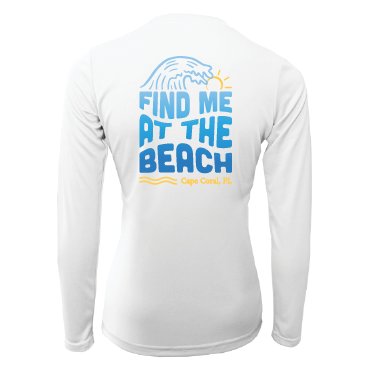 upf50.clothing Private Label & Name Drop - Wholesale Screen Printed T-Shirt - Women's - Find Me at the Beach Women's Shirt3