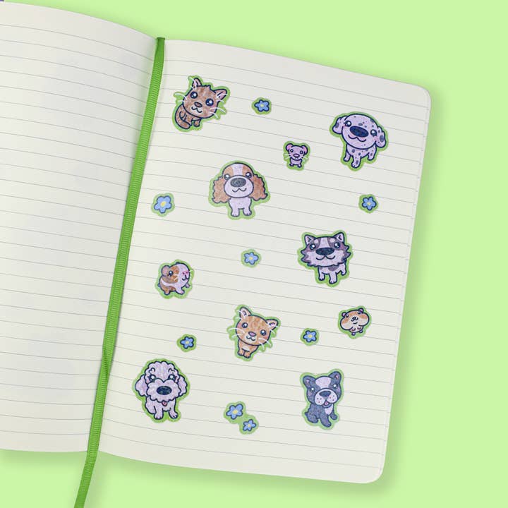 Turtle's Soup – wholesale Wall decal/stickers – Big Head Animals | Pets | Funny | Cute | Sticker Sheet3