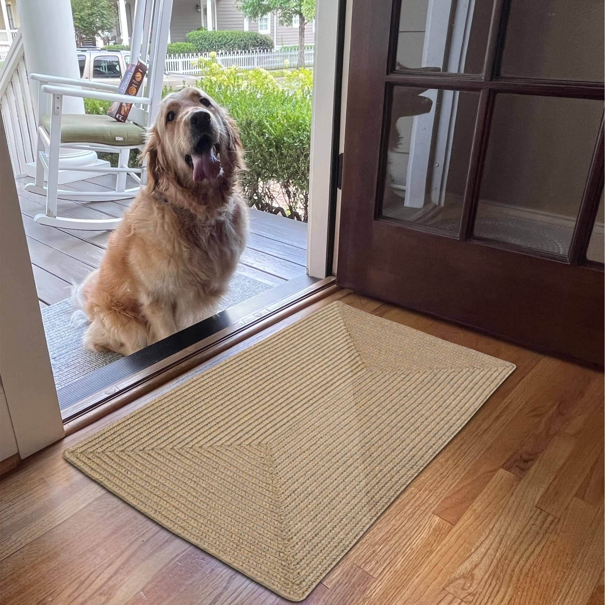 Homespice Decor – Großhandel Teppichvorleger – Biscuit Tan geflochtene Teppiche für drinnen & draußen, wasserdicht6
