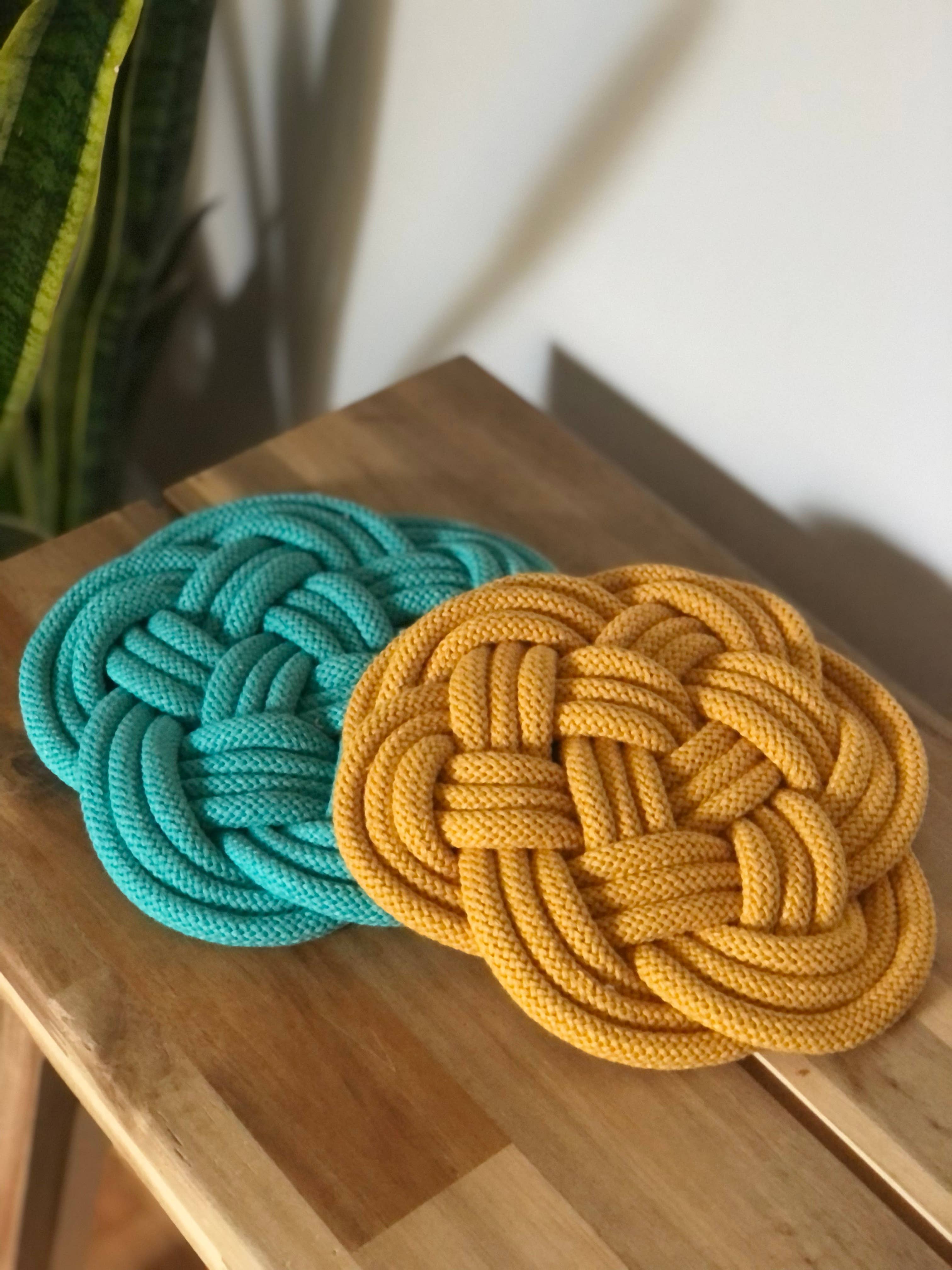 Make My Day Design - Wholesale Onderzetter - Kleurrijke touwonderzetter, Hot Plat Pad, Coastal Thump-mat3