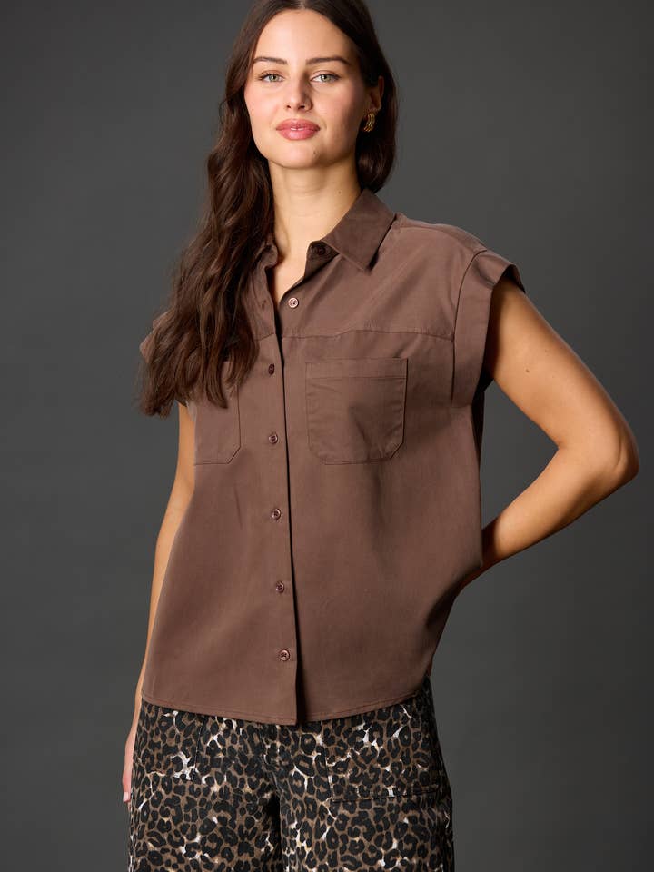 Short Sleeve Button Up Shirt for wholesale by Before You Collection