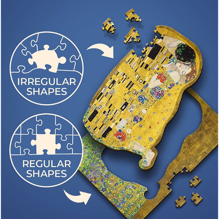 Trefl USA - Wholesale Puzzle - Adult - Trefl Wood Craft 200 Piece Wooden Puzzle - Kiss - Gustav Klimt2