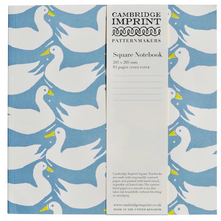 Cambridge Imprint - Wholesale Notebook - Square Notebook with Lined Paper in Ducks and Rabbits