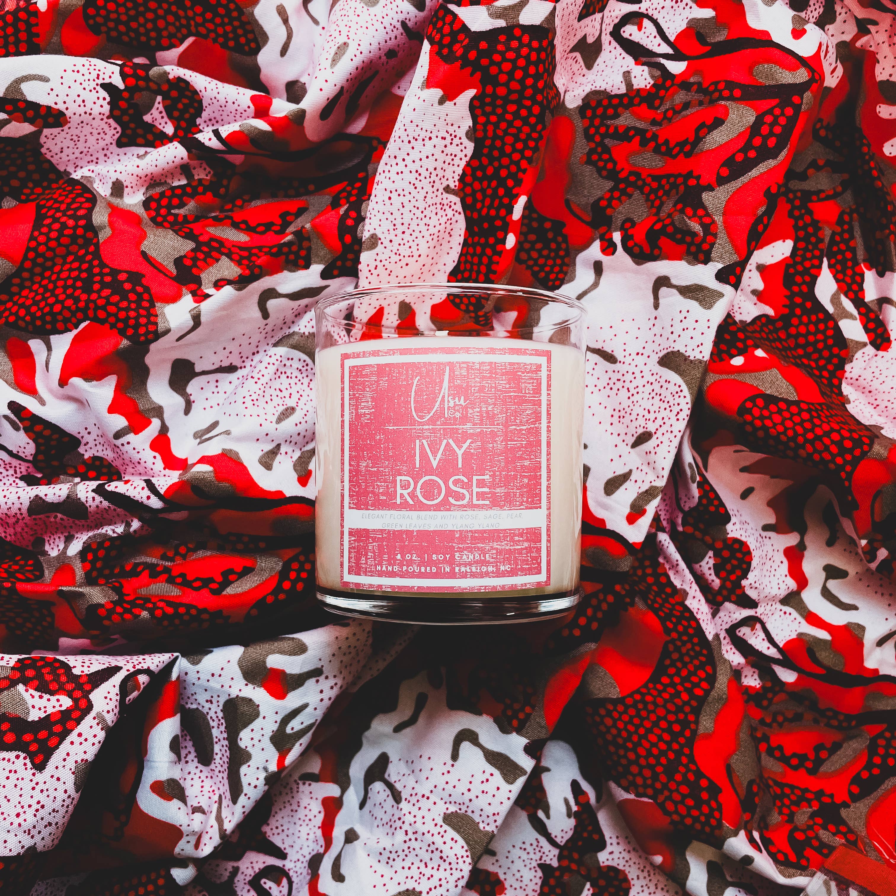 Usu Company Candles - Wholesale Jar/Filled Candle - "Ivy Rose" Soy Wax Candle