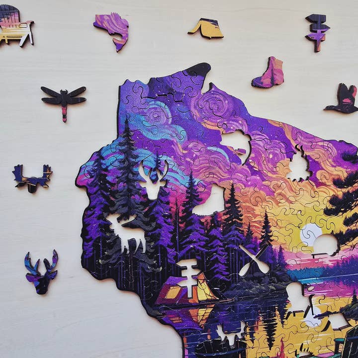 Art Factory LLC - Wholesale Puzzle - Adult - Wisconsin state wooden puzzle2